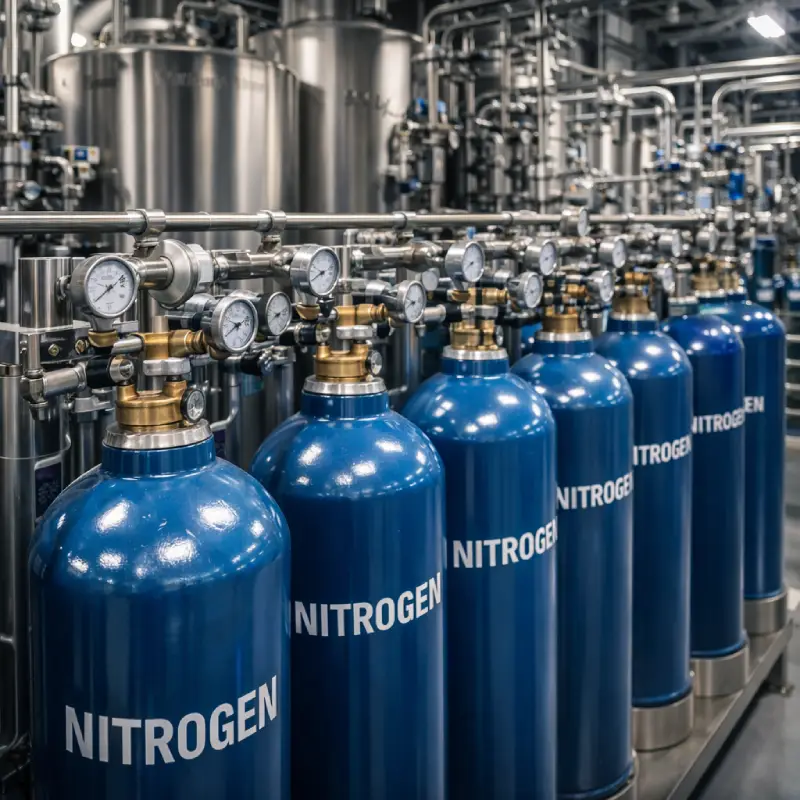 Cilindros de nitrógeno
