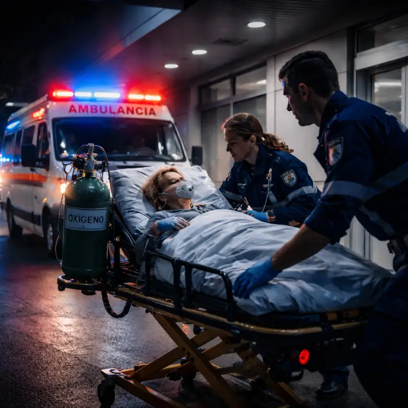 Mujer conducida a emergencias